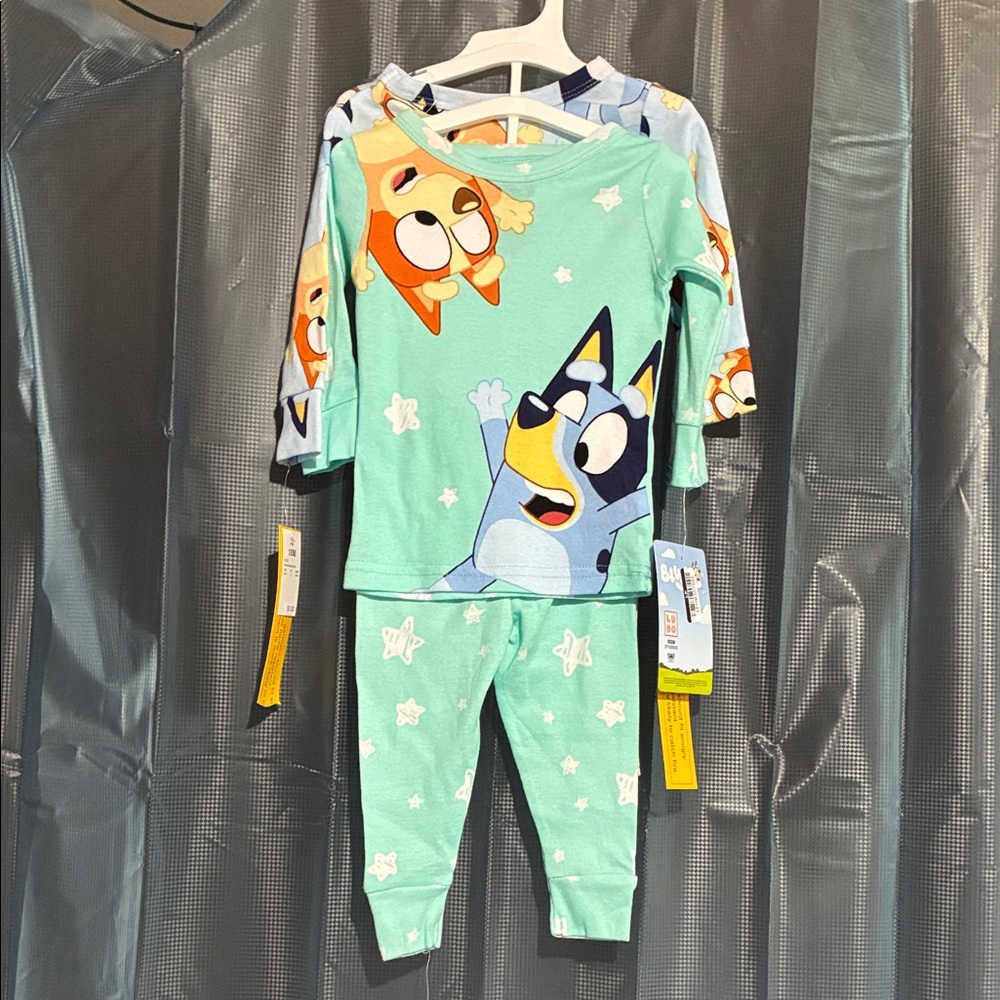 Playful Kids Pajama Set - Blue and Orange